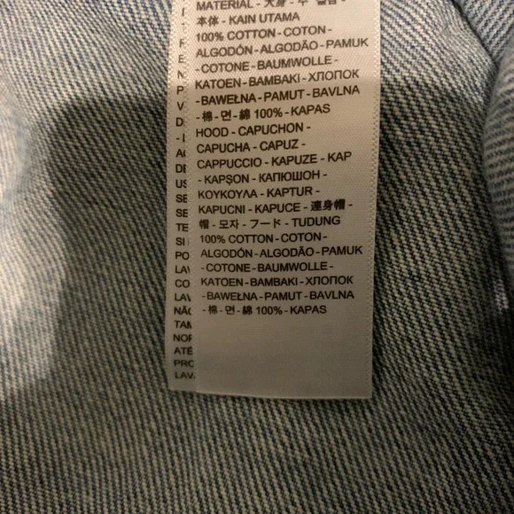 Levi's Strauss Mens Hybrid Hoodie Tucker Jacket Medium Wash Blue Denim - Picture 12 of 15